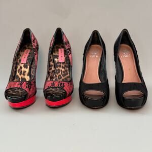 Vince Camuto & Betsey Johnson Peep Toe Platforms